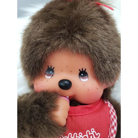 GIRL Monchhichi Premium Standard stuffed‎ S Brown Doll Plush Monkey - Picture 3 of 5